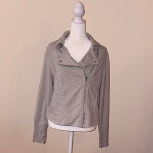 Gray Women's Sweatshirt Jacket